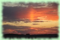 coucher de soleil dans le désert