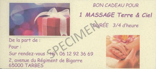 Bon Cadeau Massage Pieds et visage à Tarbes